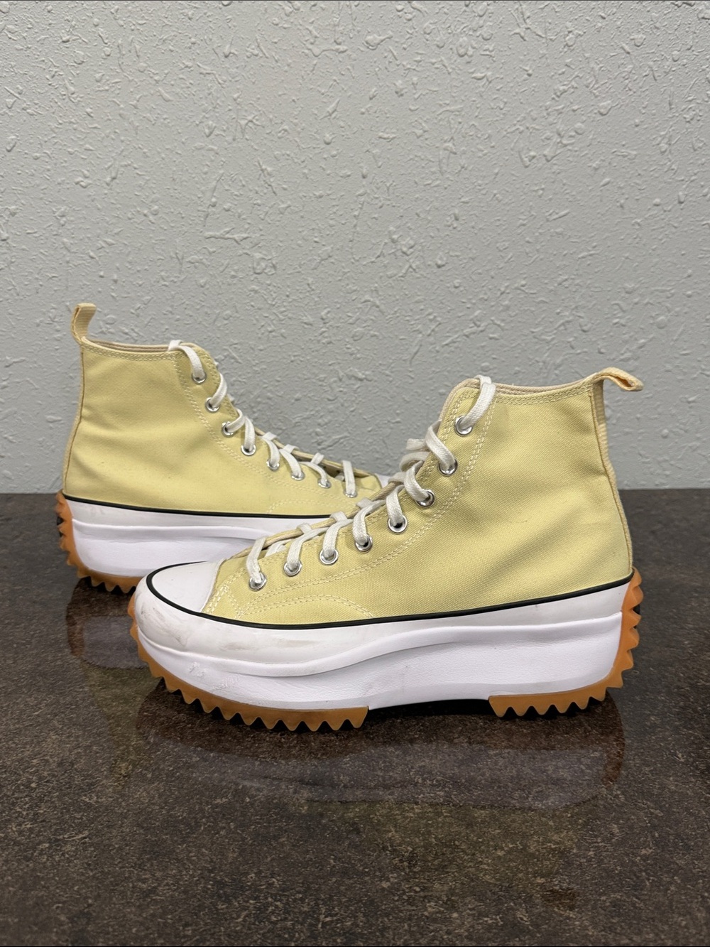 Converse Run Star‎ Hike High Top Sneakers Lemon Drop Yellow Size Women’s Size 11 - Picture 6 of 9
